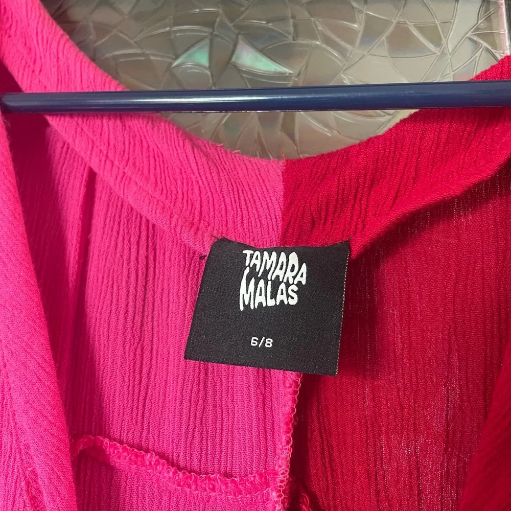 Tamara Malas Penelope Dress Hot Pink/Cherry 6/8 M/L Like New - Picture 5 of 6